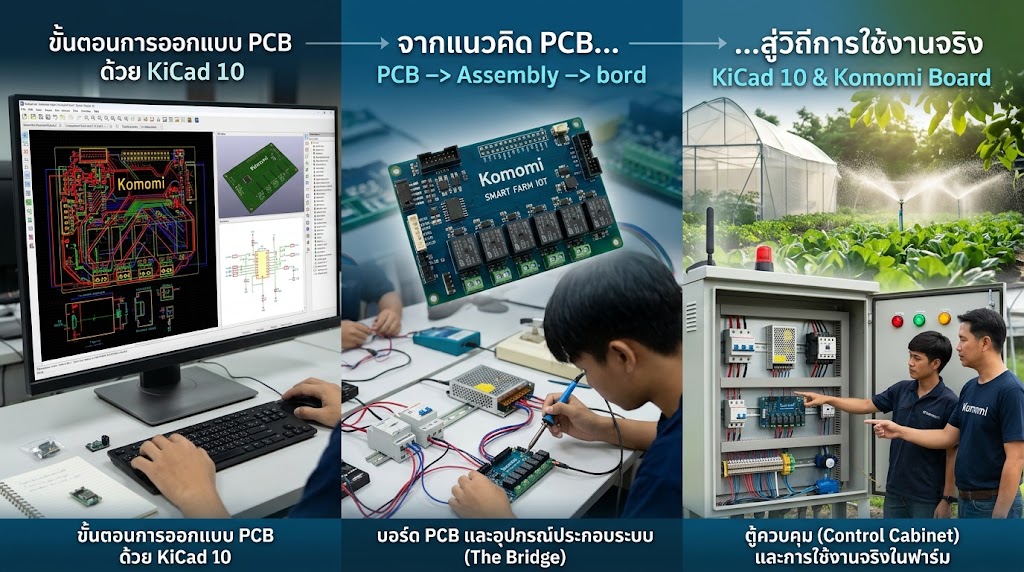 หลักสูตรอบรมเชิงปฏิบัติการ: พื้นฐานอิเล็กทรอนิกส์และการออกแบบวงจร Smart Farm ด้วย KiCad 10
